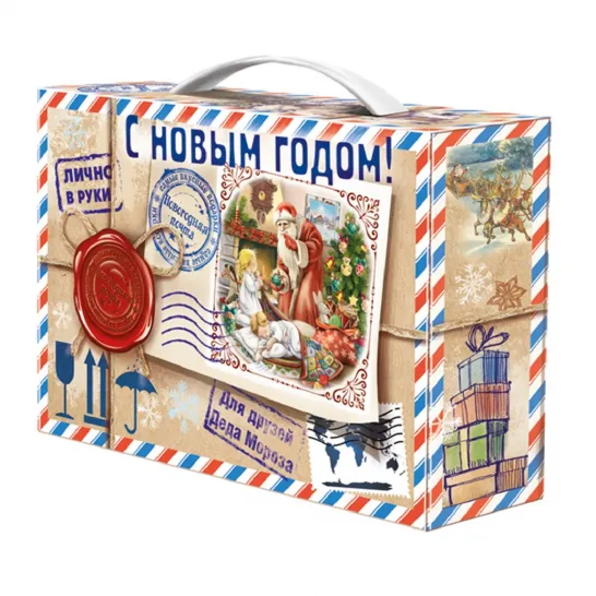 Сладкий новогодний подарок Посылка мини 800 грамм элит
